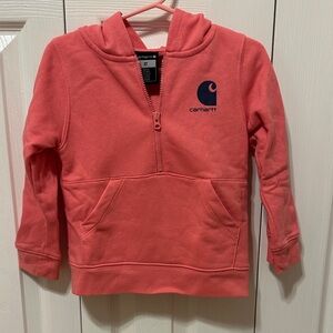 Carhartt Kids Pink Half-Zip Hoodie